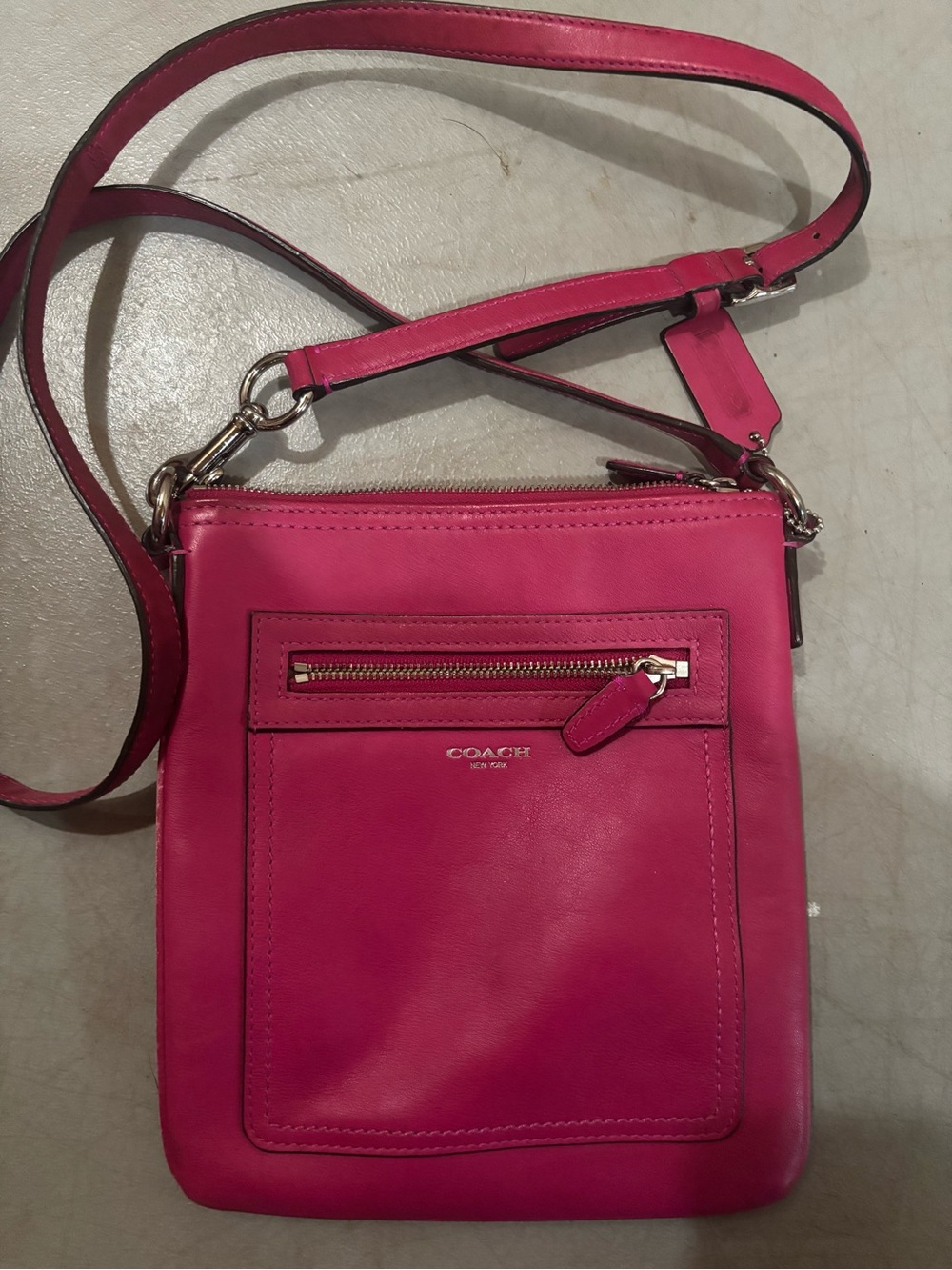 COACH Vintage Pink Leather Crossbody Bag